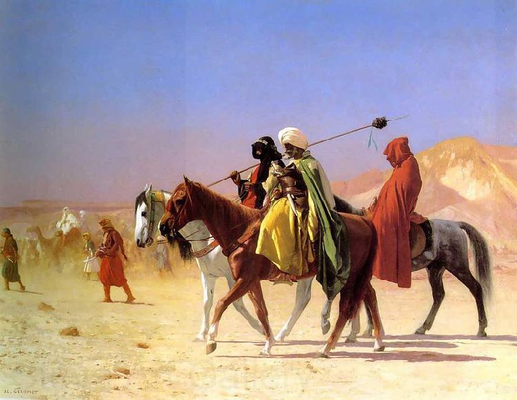 Jean-Leon Gerome Arabs Crossing the Desert Norge oil painting art